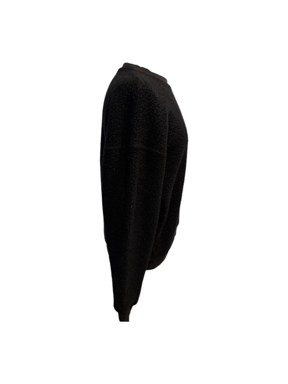 Outdoor Voices MegaFleece Crewneck Sweater M Black Wool Blend Sherpa Pullover - Picture 5 of 7